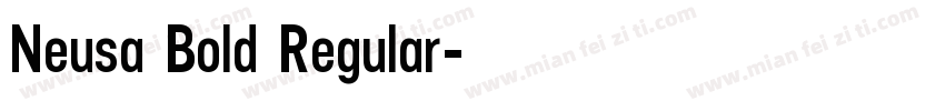 Neusa Bold Regular字体转换